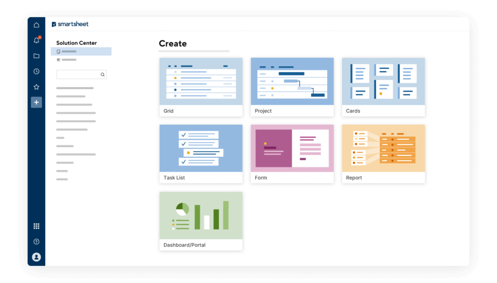 Smartsheet solution center