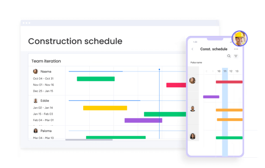 monday.com's solution for construction