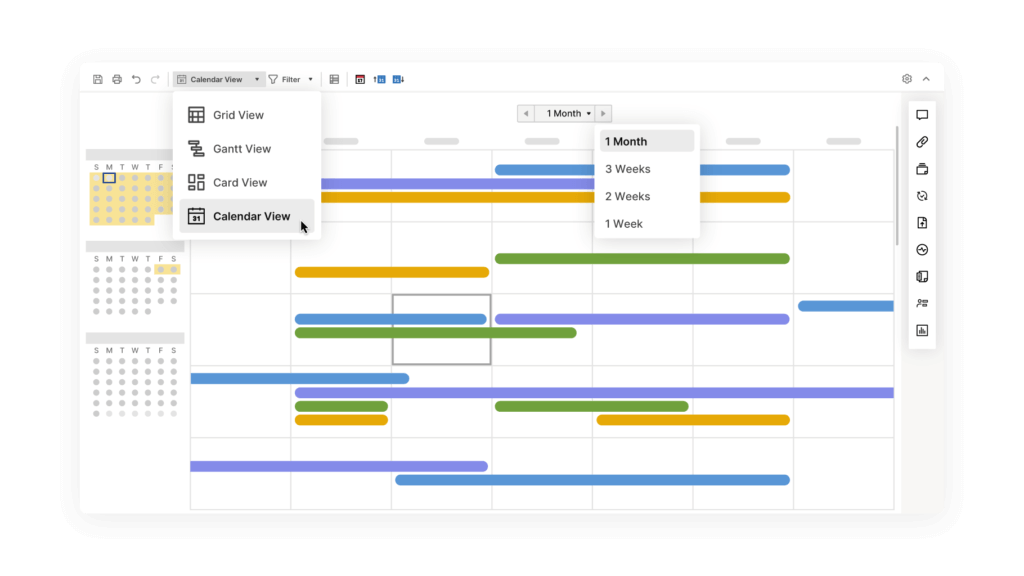 Smartsheet calendar