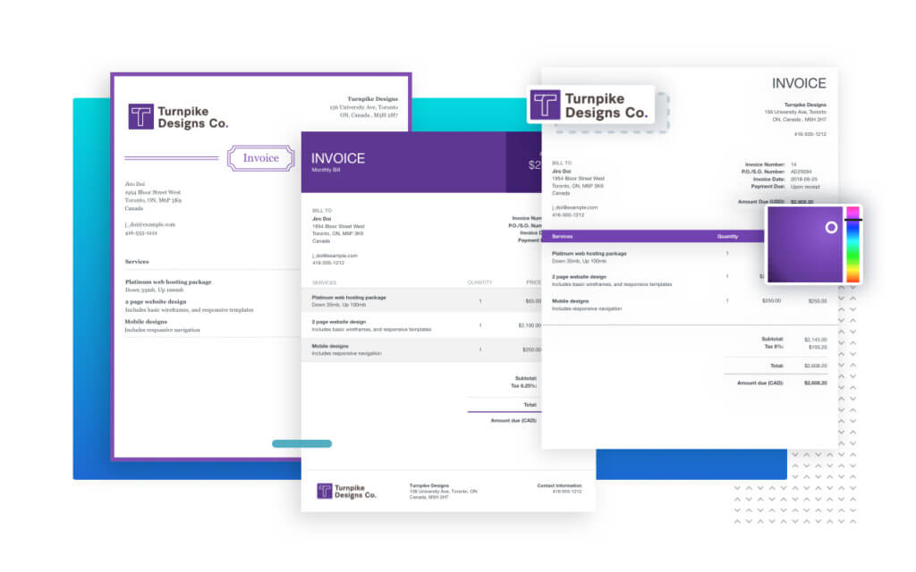 Customizable invoice templates with branding options