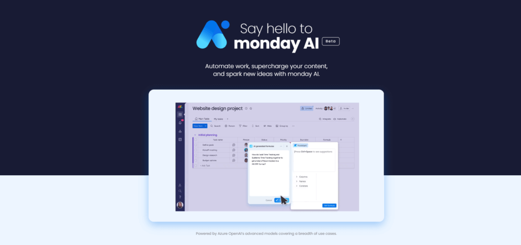 monday.com AI assistant