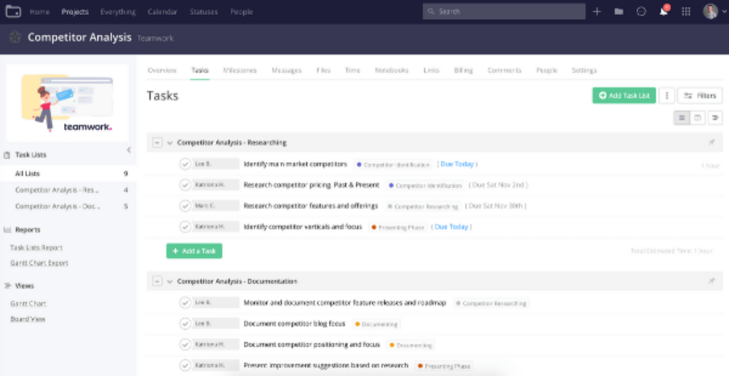 Teamwork Projects_Task Lists