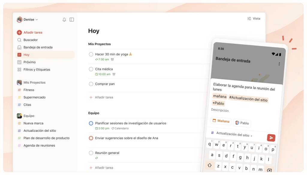 Todoist - Project management - Spanish