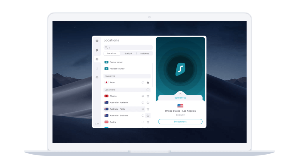 surfshark vpn on Macbook