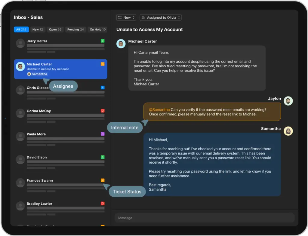 Canary mail - Product