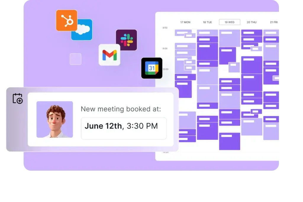 Alta AI’s Alex booking meetings and syncing with tools like Gmail, Slack, and Google Calendar