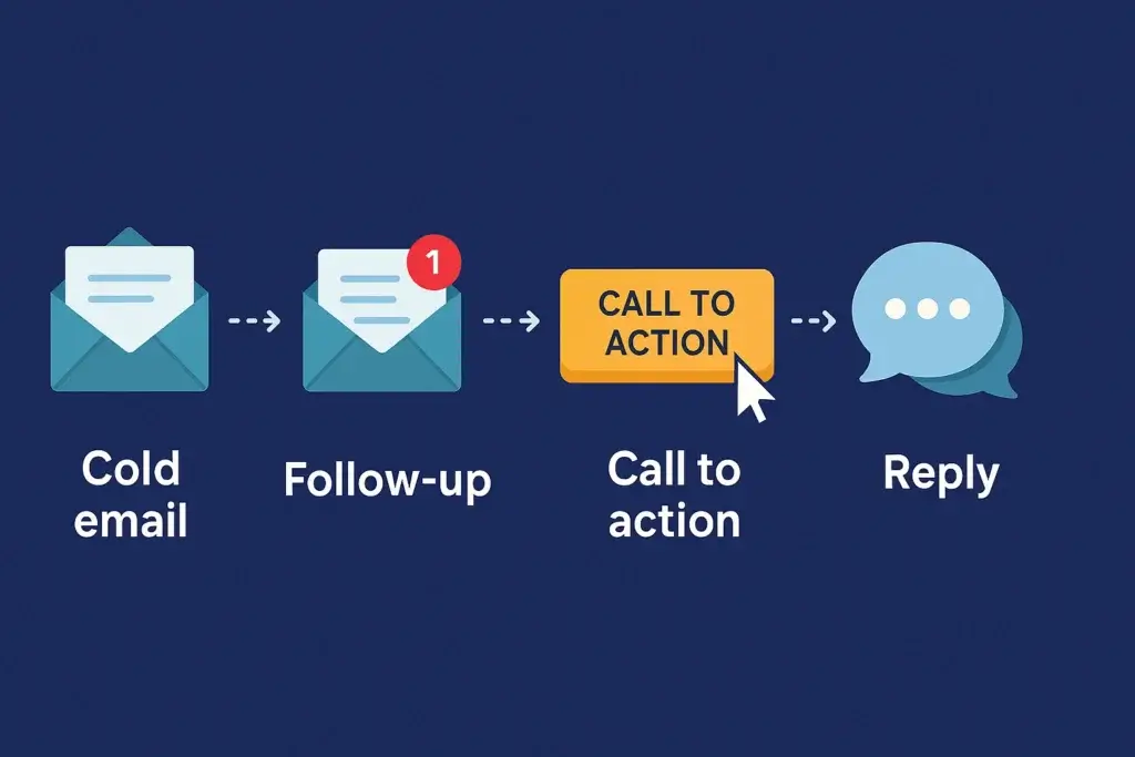 Stages of an effective cold email outreach sequence