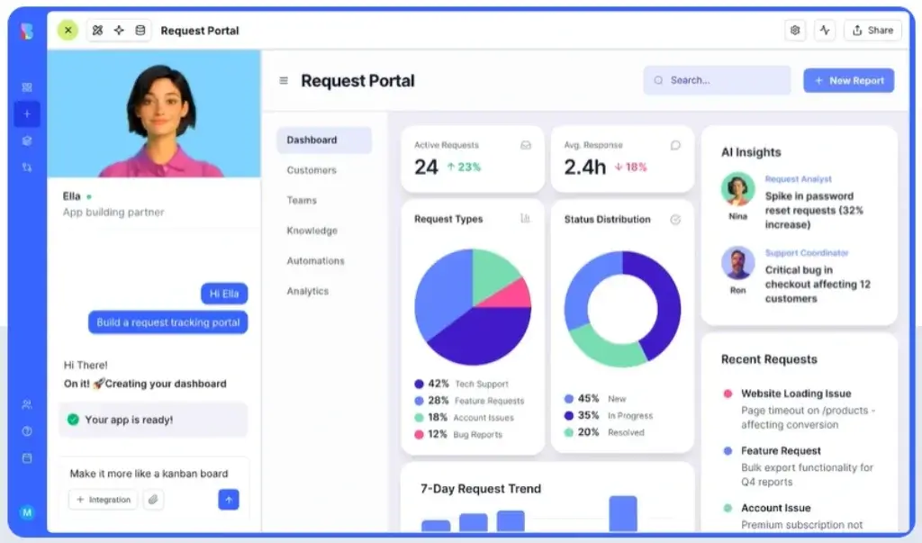 Blocks auto-generated sales pipeline tool created from a text prompt
