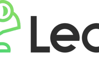 Leap software logo with frog icon