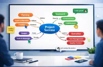 Best concept map tools visual showing a collaborative concept map with connected ideas