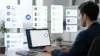 B2B sales professional managing cold email outreach across multiple inboxes