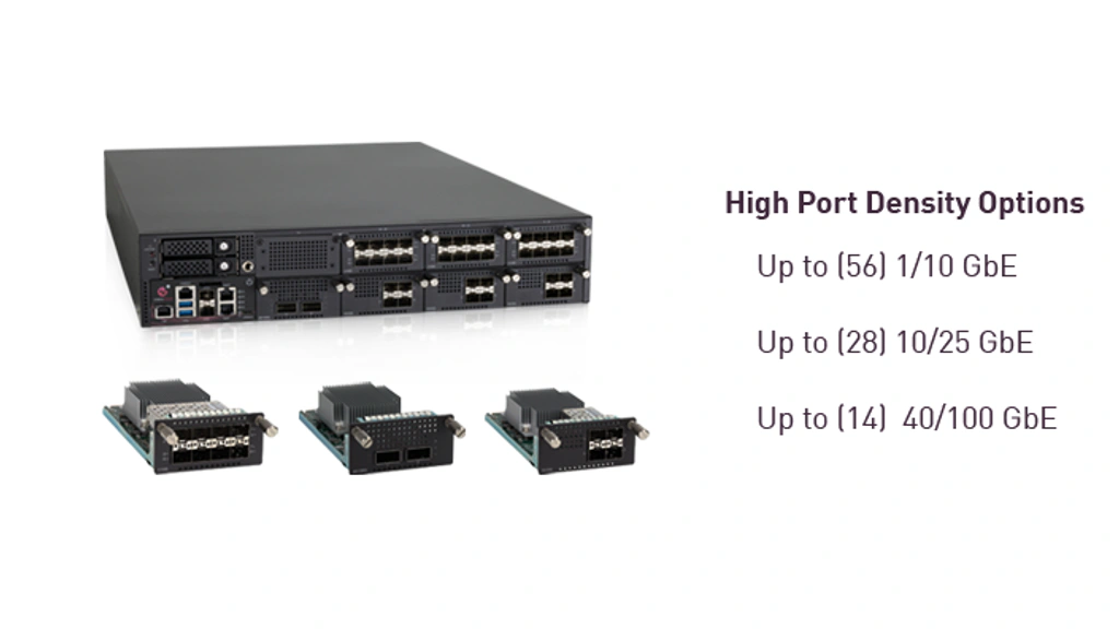 Check Point security appliance with modular network interfaces and high port density options