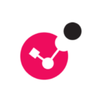Check Point circular icon in pink and black