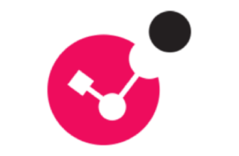 Check Point circular icon in pink and black