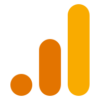 Google Analytics icon with orange and yellow bars