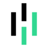 Heap icon with two green vertical bars